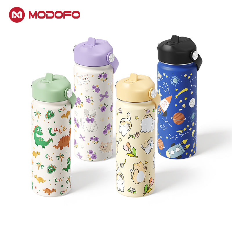 MODOFO 18oz Gelas Minum Anak Seri Kartun Lucu