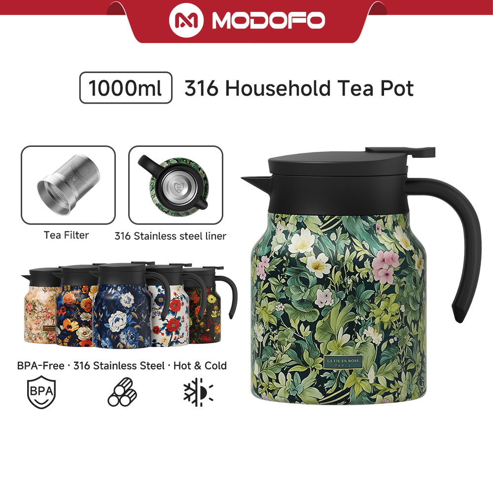 MODOFO 316 Constant Temperature Stainless Steel Teapot Multi-function Stewing Universal 1000ML Large Capacity