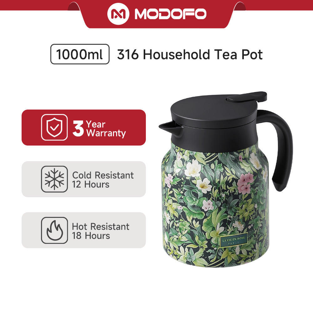 MODOFO 316 Constant Temperature Stainless Steel Teapot Multi-function Stewing Universal 1000ML Large Capacity