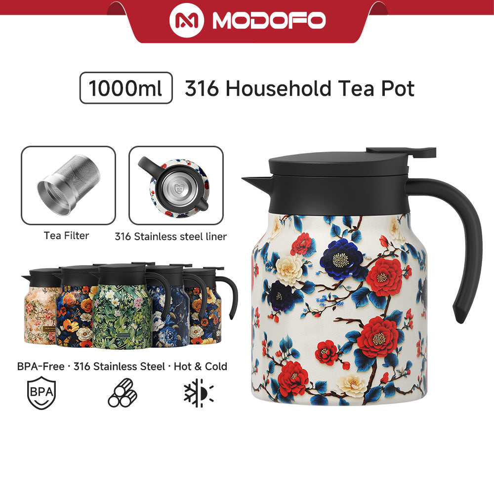 MODOFO 316 Constant Temperature Stainless Steel Teapot Multi-function Stewing Universal 1000ML Large Capacity