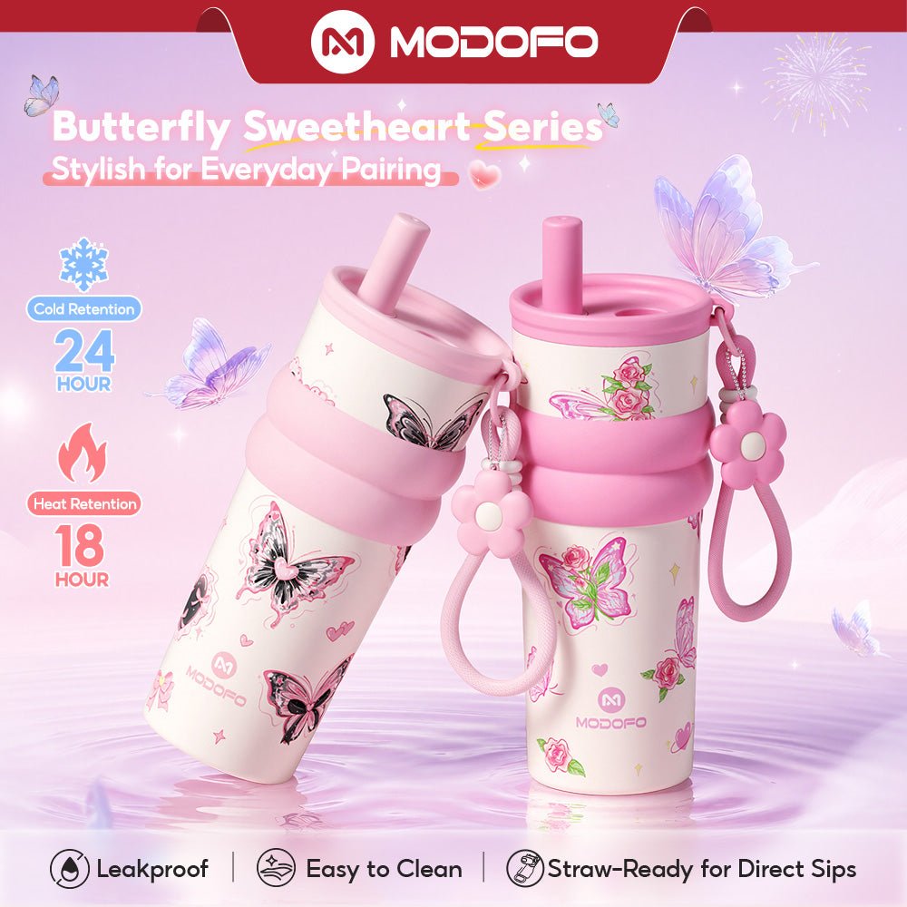 MODOFO Sweet Series❤ Straw Tumbler 304 SUS Thermos