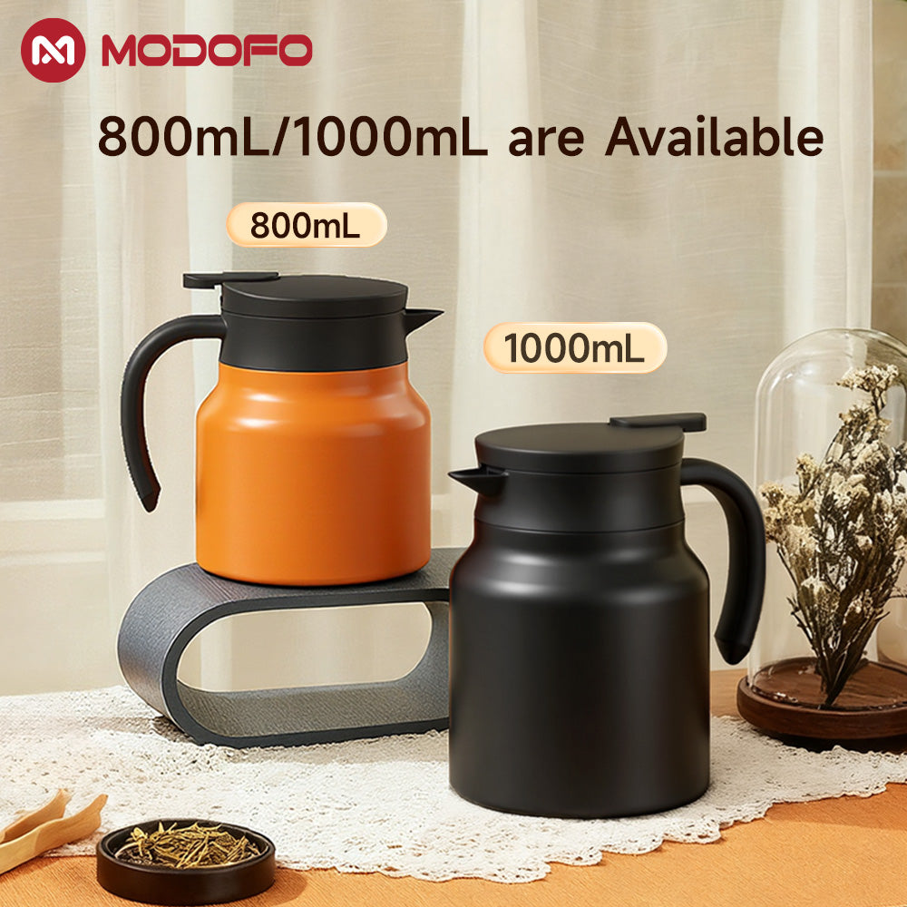 MODOFO Portable Stainless Steel Thermal Insulation Teapot