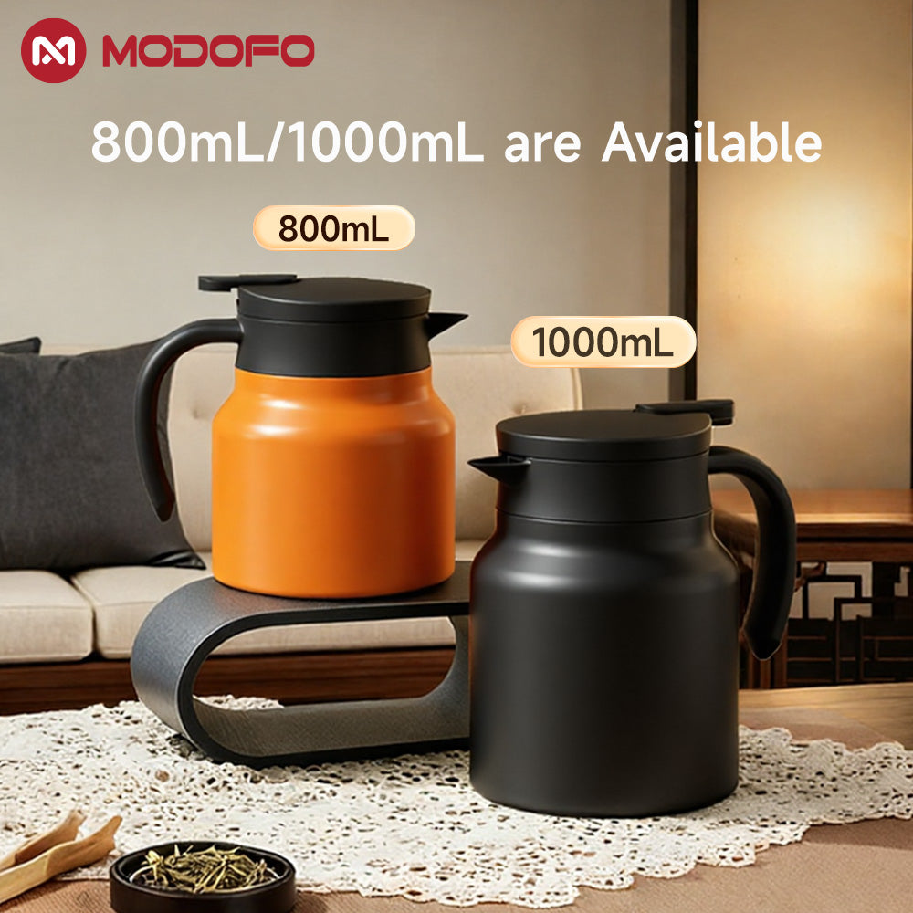 MODOFO Portable Stainless Steel Thermal Insulation Teapot