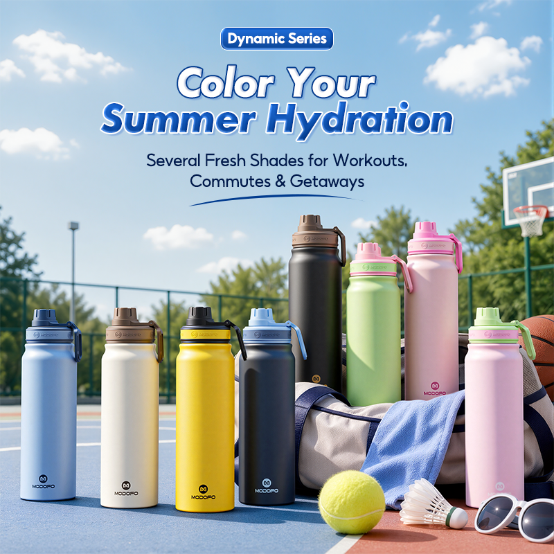 MODOFO Stainless Steel Vacuum Insulated Sports Water Bottle