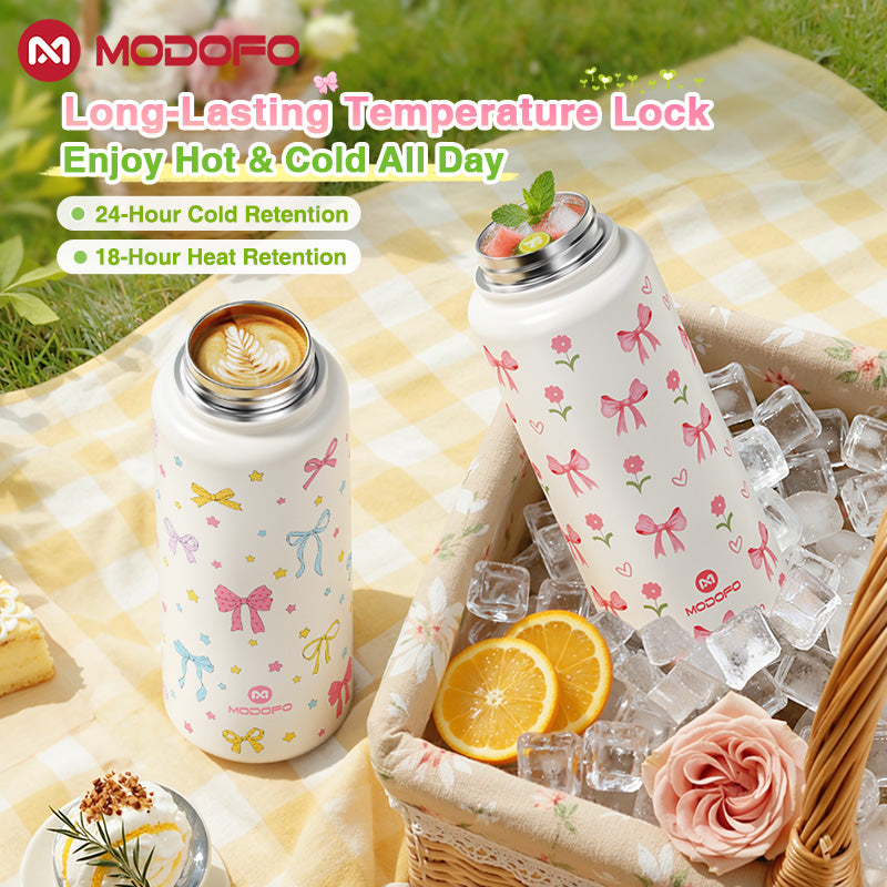MODOFO 1000ml Insulated Tumbler with Straw – Everyday Thermal Bottle