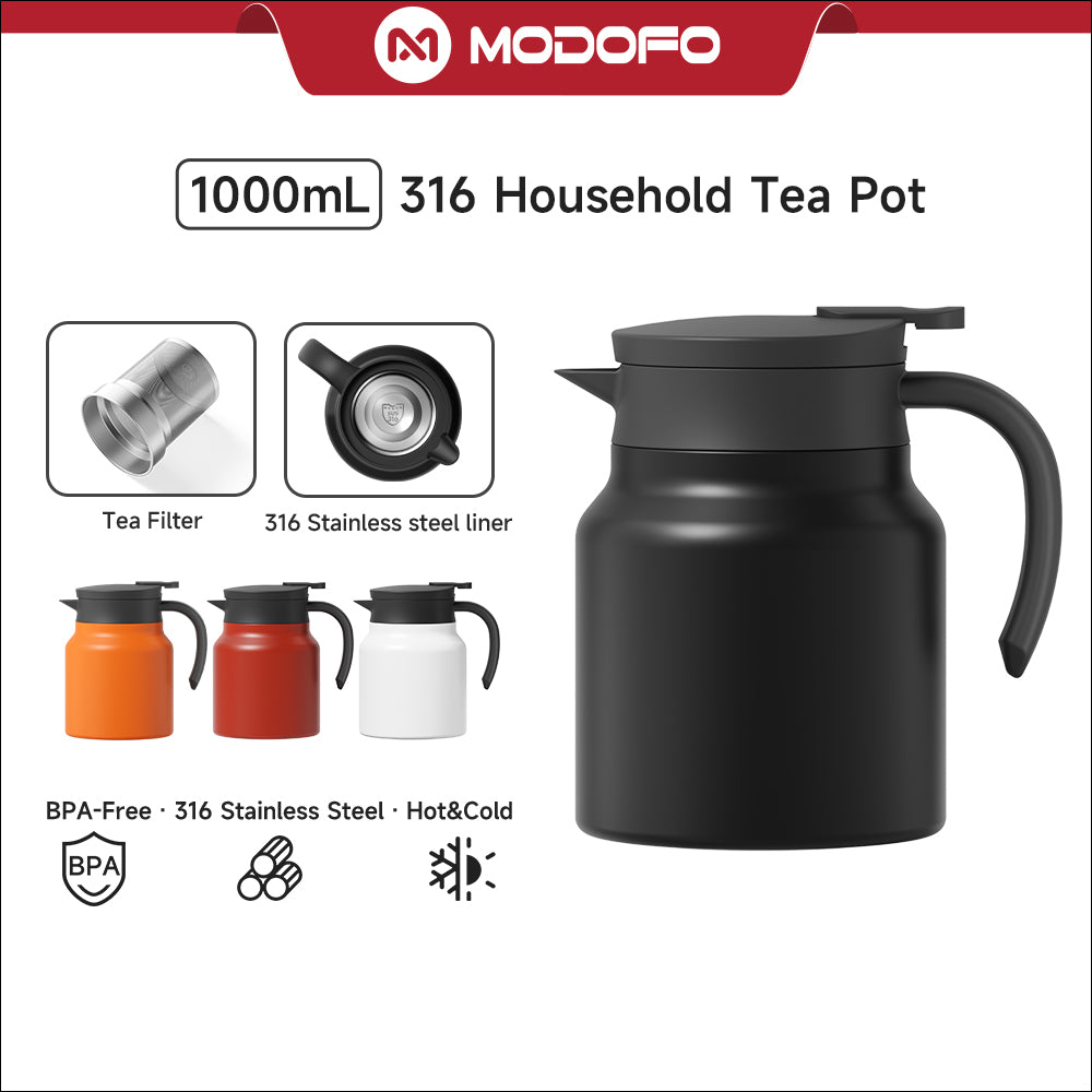 MODOFO Portable Stainless Steel Thermal Insulation Teapot
