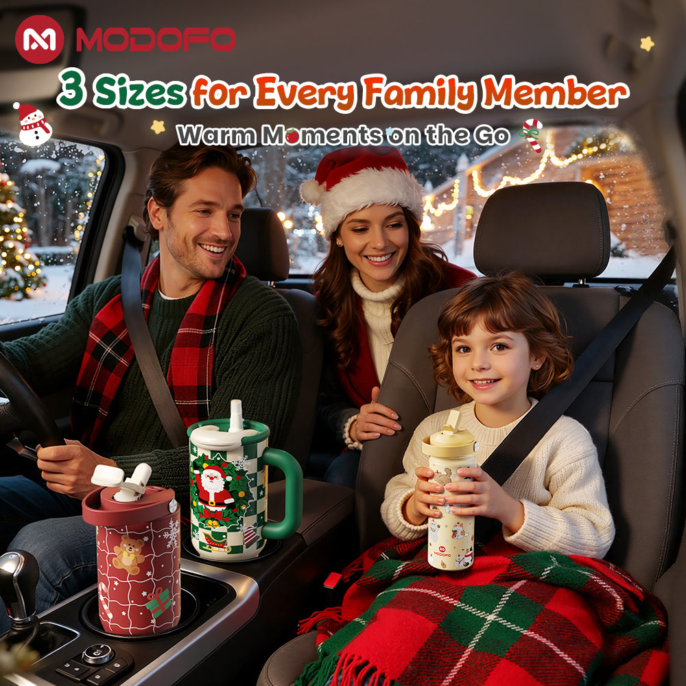 MODOFO Christmas Series Insulated Tumbler with Straw Kids Tumbler-Christmas limited