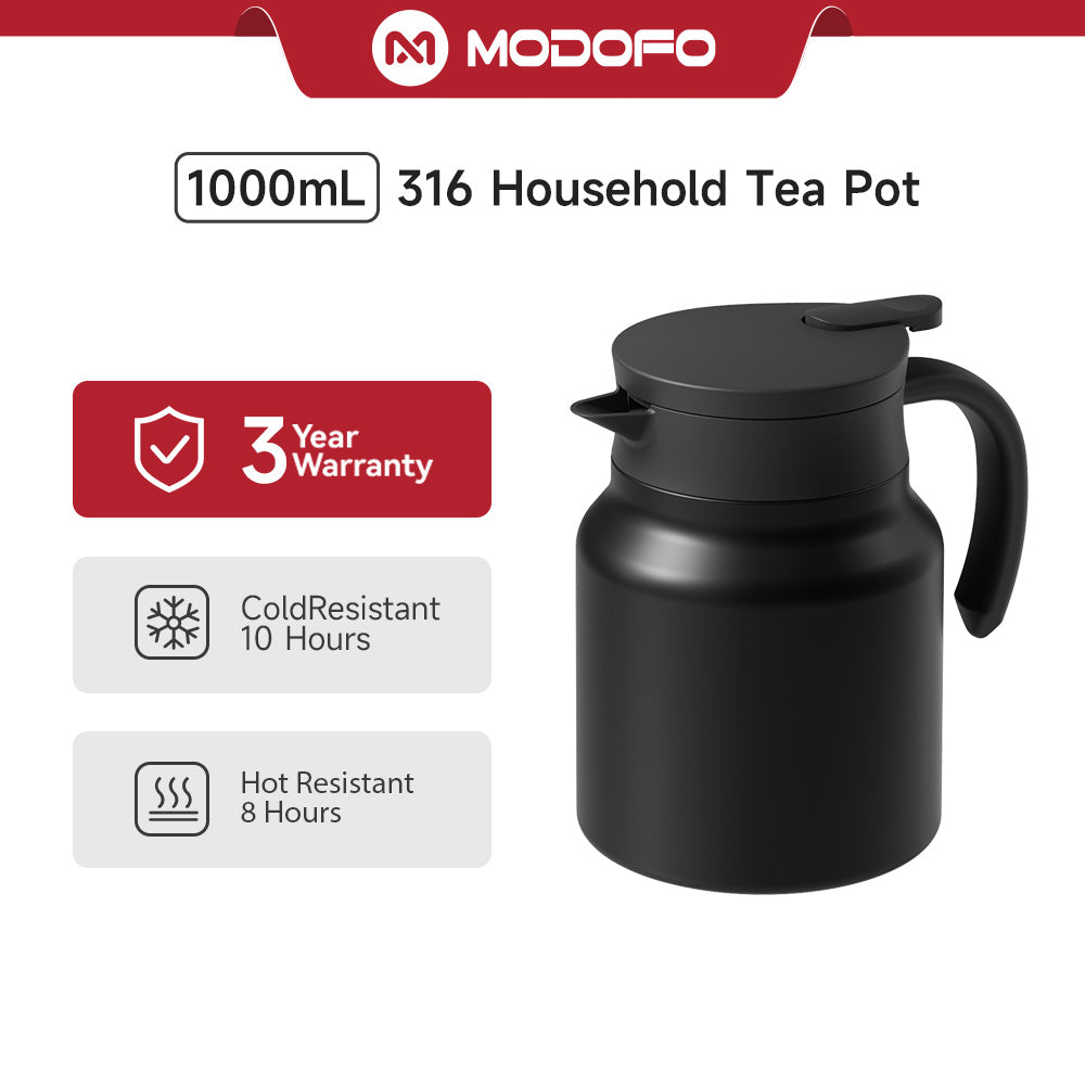 MODOFO Portable Stainless Steel Thermal Insulation Teapot