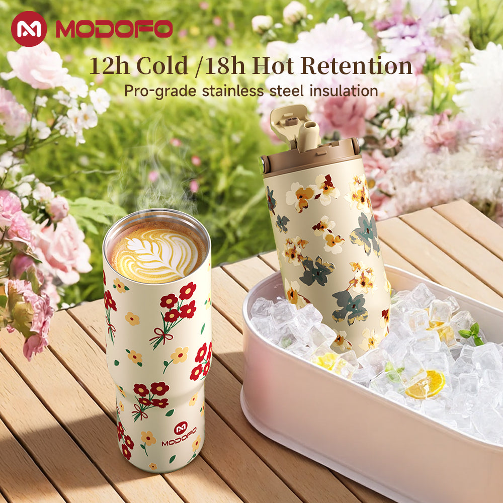 MODOFO 32 oz Select Drinking Tumbler dengan Sedotan Pantul