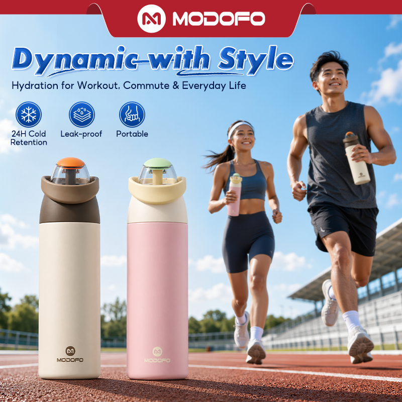 MODOFO Stainless Steel Vacuum Insulated Sports Water Bottle