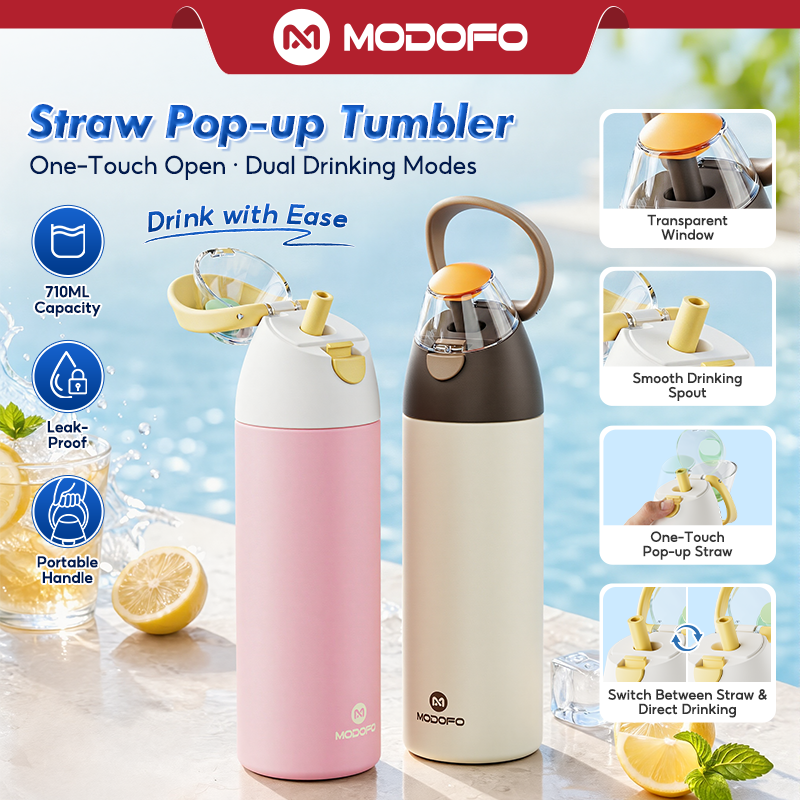 MODOFO Stainless Steel Vacuum Insulated Sports Water Bottle