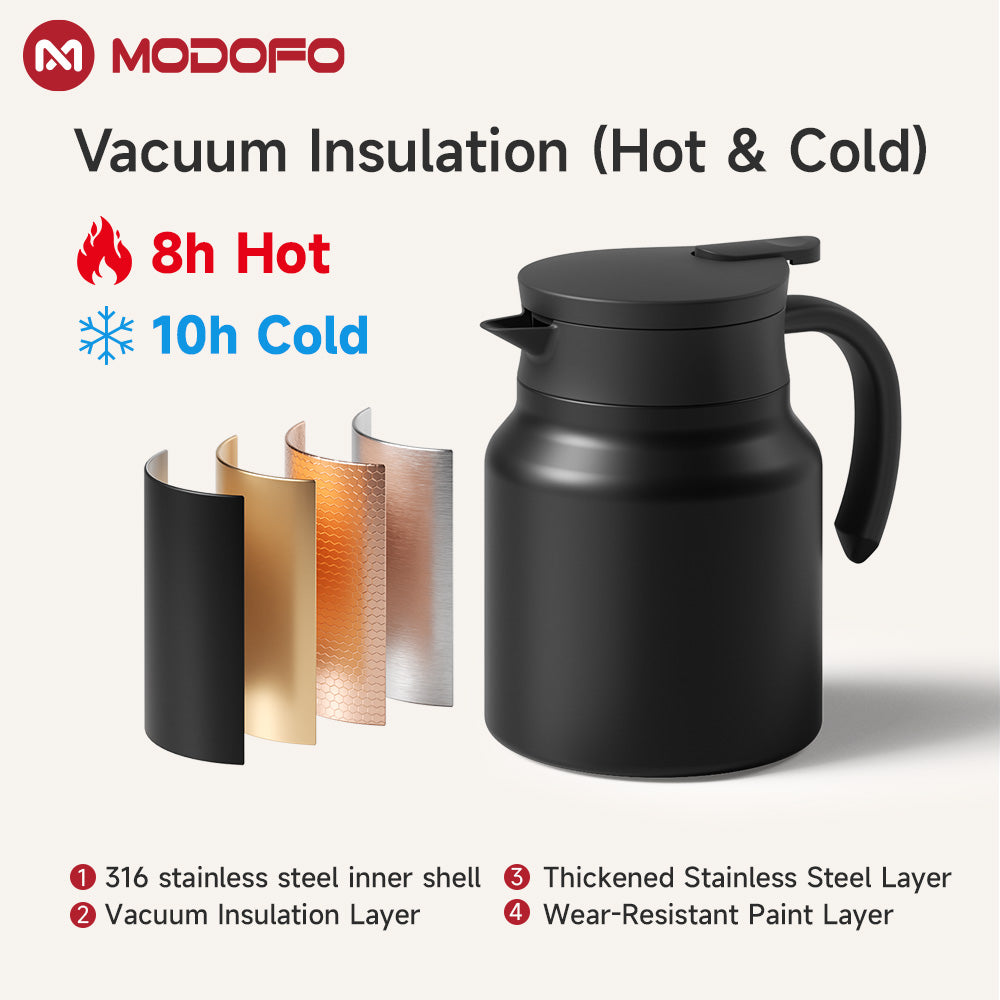 MODOFO Portable Stainless Steel Thermal Insulation Teapot