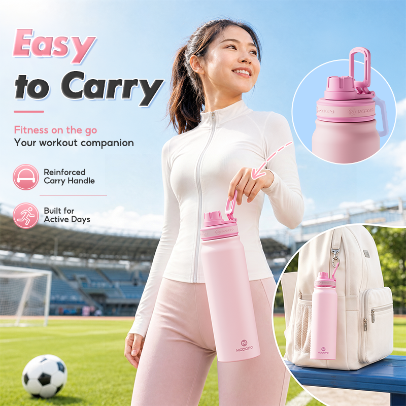 MODOFO Stainless Steel Vacuum Insulated Sports Water Bottle
