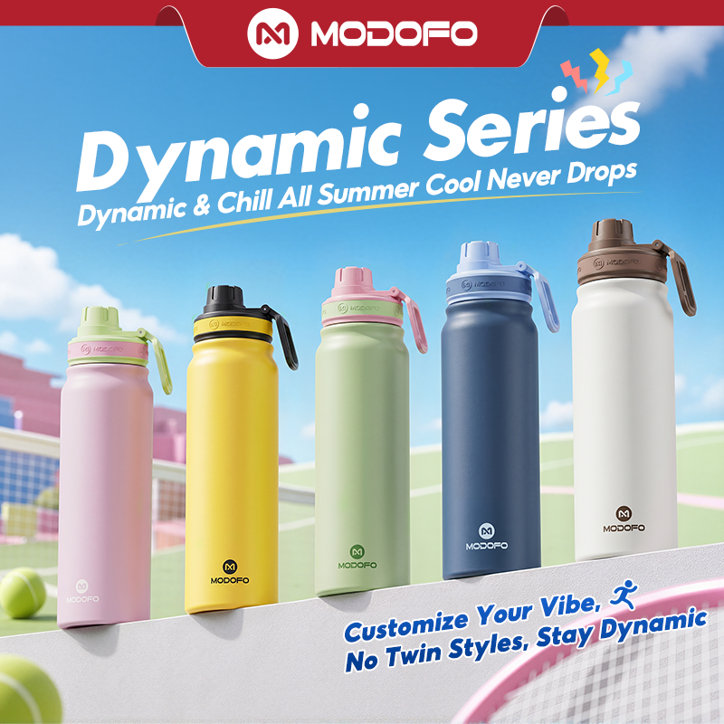 MODOFO Stainless Steel Vacuum Insulated Sports Water Bottle
