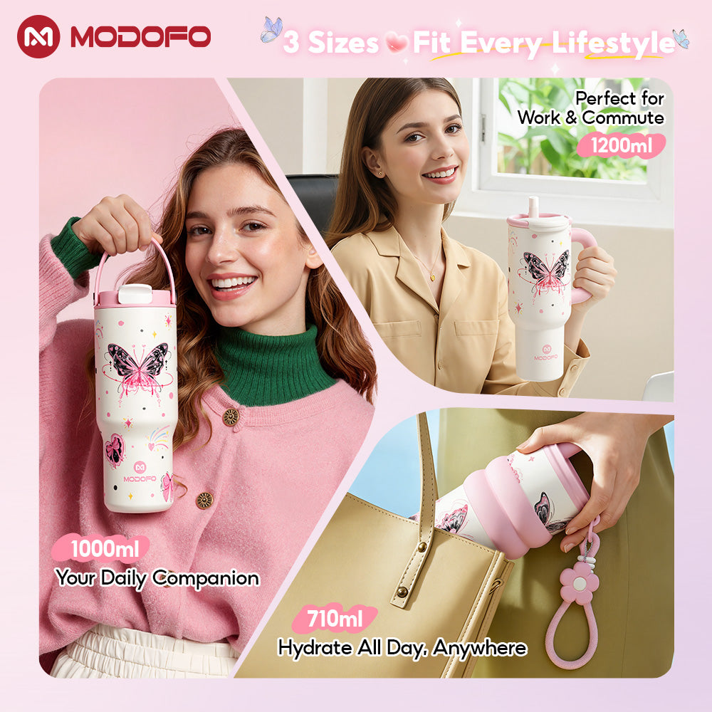 MODOFO Sweet Series❤ Straw Tumbler 304 SUS Thermos