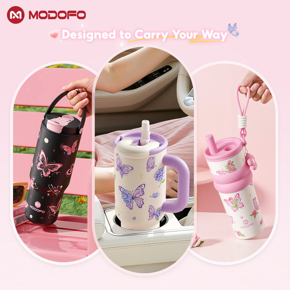 MODOFO Sweet Series❤ Straw Tumbler 304 SUS Thermos