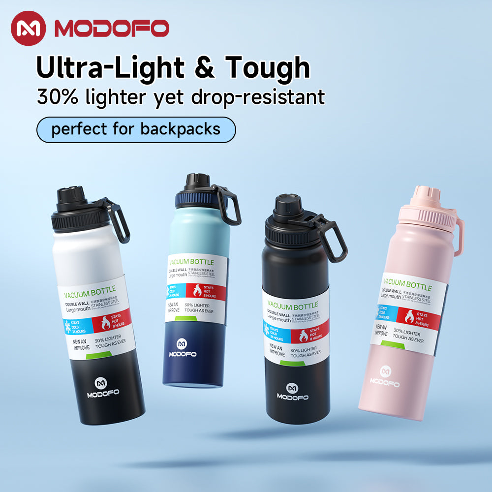 MODOFO 1000ml stainless steel portabel olahraga cangkir cangkir air minum kelas besar