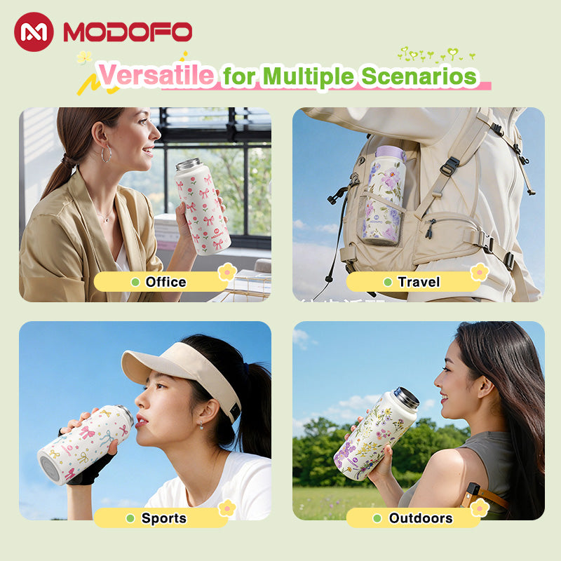 MODOFO 1000ml Insulated Tumbler with Straw – Everyday Thermal Bottle