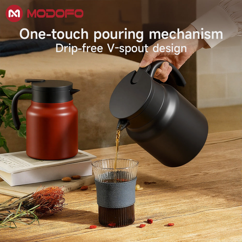 MODOFO Portable Stainless Steel Thermal Insulation Teapot
