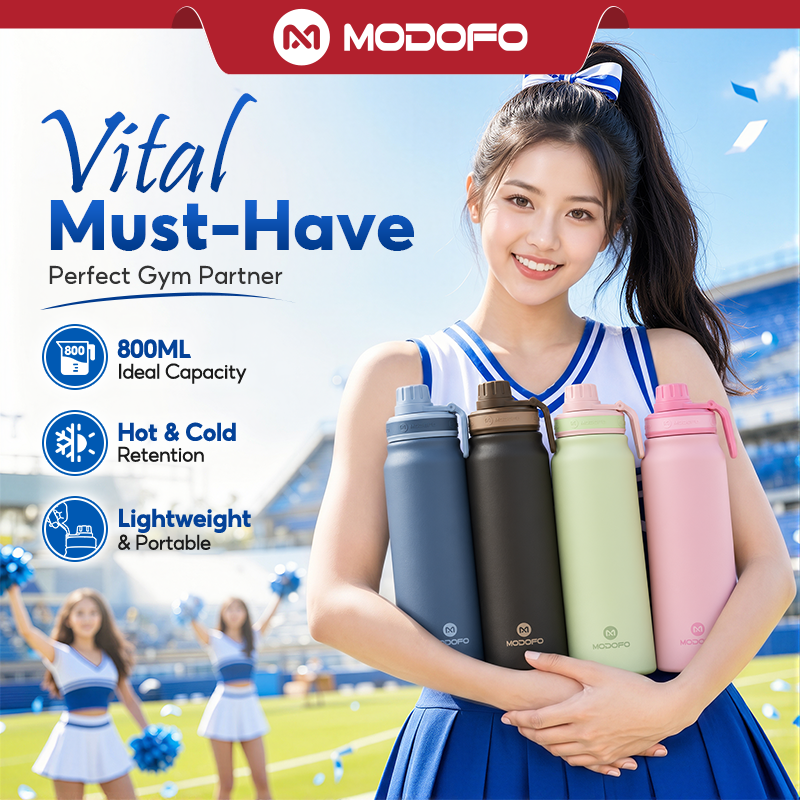 MODOFO Stainless Steel Vacuum Insulated Sports Water Bottle