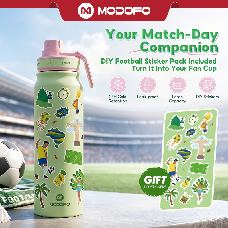 MODOFO Stainless Steel Vacuum Insulated Sports Water Bottle