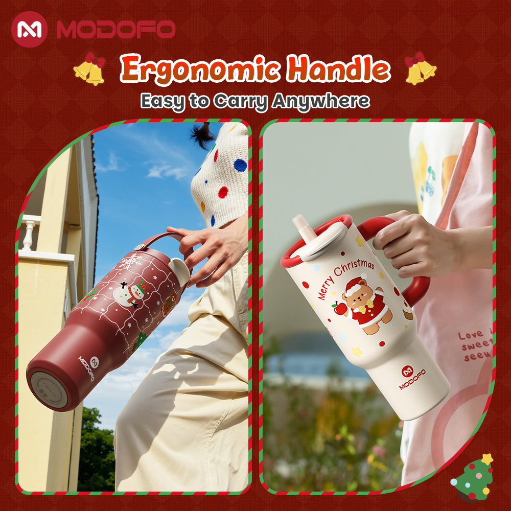 MODOFO Christmas Series Insulated Tumbler with Straw Kids Tumbler-Christmas limited