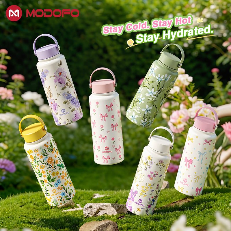 MODOFO 1000ml Insulated Tumbler with Straw – Everyday Thermal Bottle
