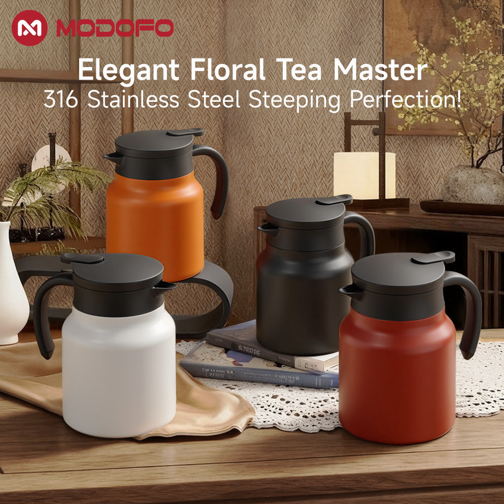 MODOFO Portable Stainless Steel Thermal Insulation Teapot