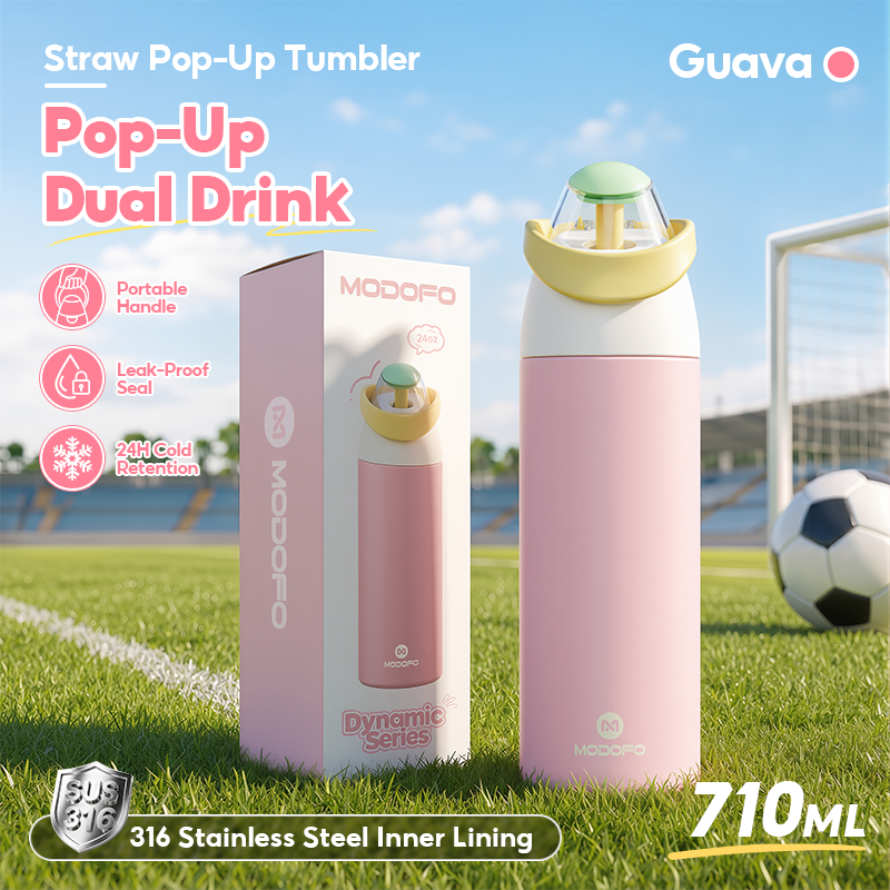 MODOFO Stainless Steel Vacuum Insulated Sports Water Bottle