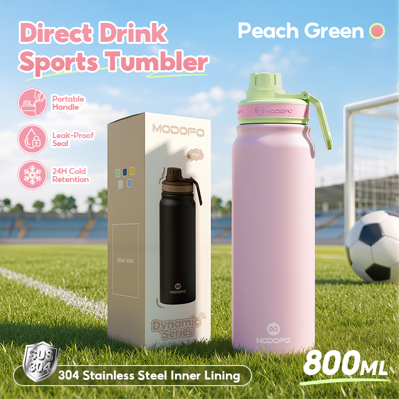 MODOFO Stainless Steel Vacuum Insulated Sports Water Bottle