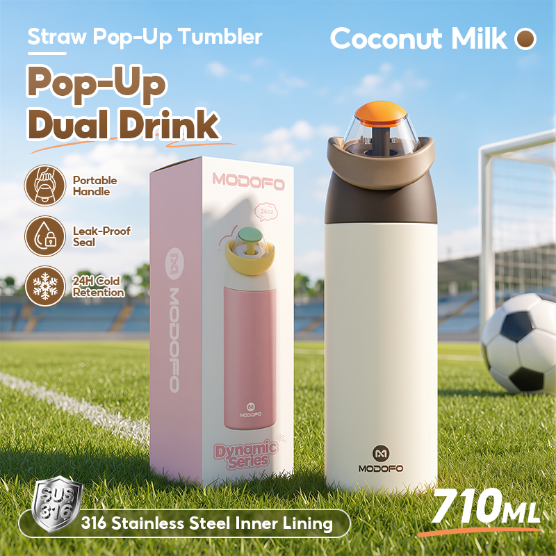 MODOFO Stainless Steel Vacuum Insulated Sports Water Bottle