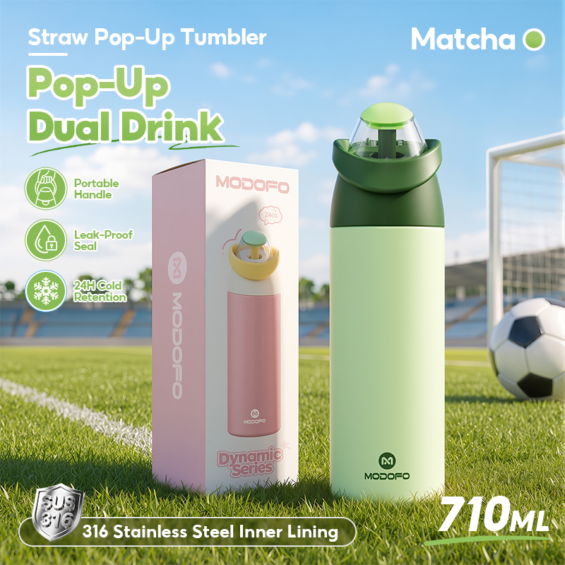 MODOFO Stainless Steel Vacuum Insulated Sports Water Bottle