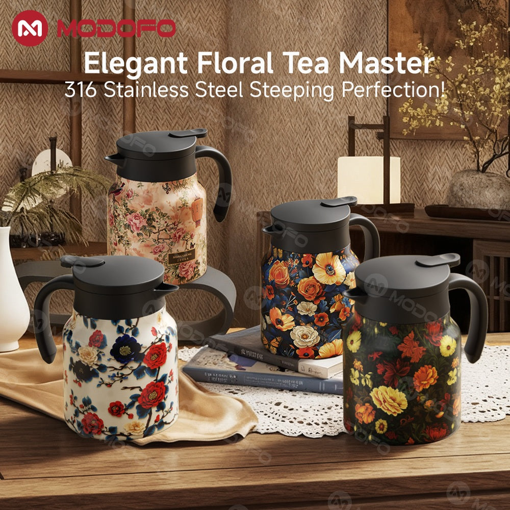 Teko Termos MODOFO 316 Stainless Steel | Teko Kopi Termal 1 L untuk Minuman Panas dan Dingin