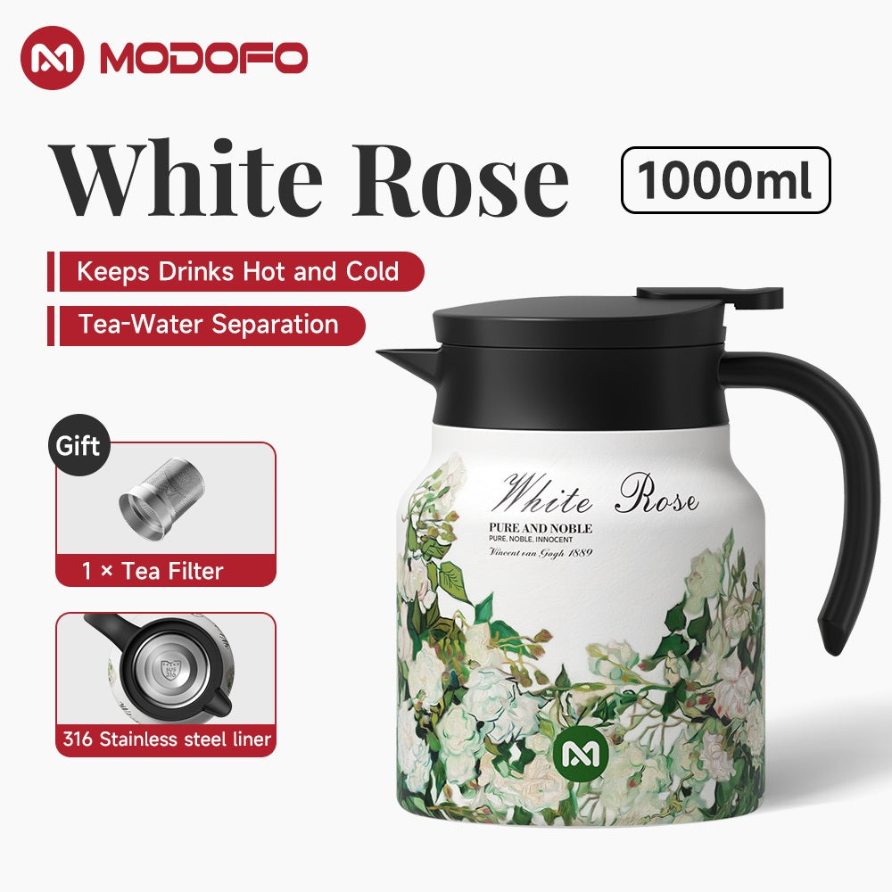Teko Termos MODOFO 316 Stainless Steel | Teko Kopi Termal 1 L untuk Minuman Panas dan Dingin