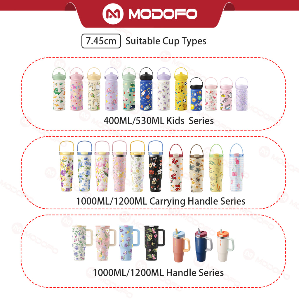 MODOFO Anti-Slip Silicone Coaster (7.45–9 cm) | Compatible with 1000ml Tumblers & Thermos Bottles