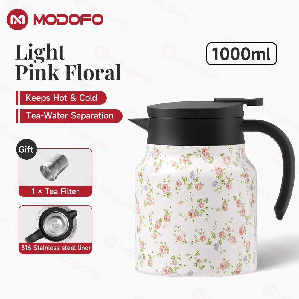 Teko Termos MODOFO 316 Stainless Steel | Teko Kopi Termal 1 L untuk Minuman Panas dan Dingin