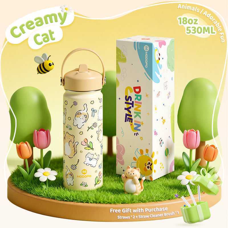 MODOFO 18oz Kids Cute Cartoon Series Drinking Cup